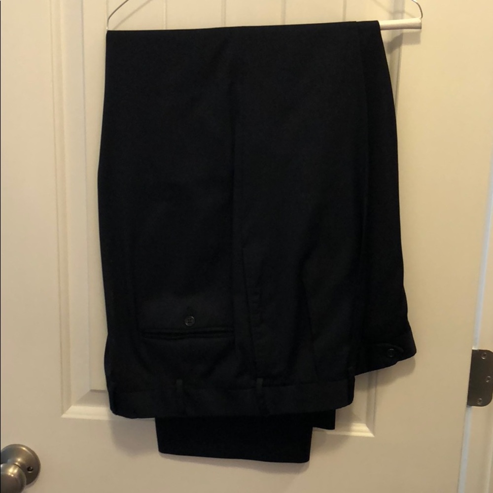 Jos. A Bank Navy Pleated Dress Pants